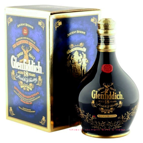 GLENFIDDICH 18 YEARS ANCIENT RESERVE BLUE DECANTER