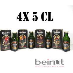 GLENFIDDICH CLANS OF THE HIGHLANDS SPECIAL OLD RESERVE PURE MALT GIFT SET FROM 1980S (4 X 5CL, 40%)