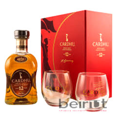 CARDHU 12 YEARS + 2 GLASSES