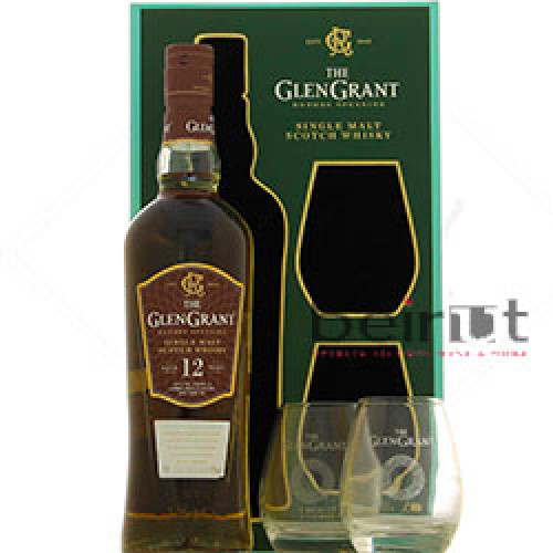 GLEN GRANT 12 years + 2 glasses