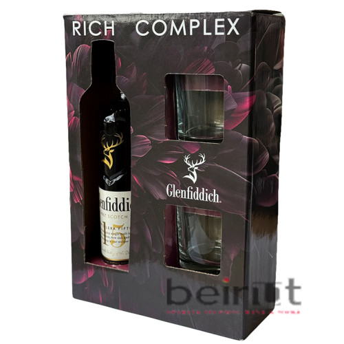 GLENFIDDICH 15 RICH COMPLEX + 2 GLASSES GLENFIDDICH 15 RICH COMPLEX + 2 GLASSES