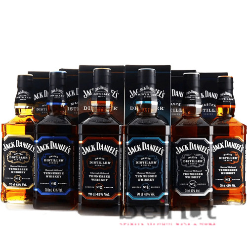 JACK DANIELS MASTER DISTILLER LIMITED EDITION SERIES COMPLETE SET NO 1 TO 6  70CL