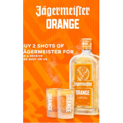 JAGERMEISTER ORANGE + 2 GLASS SHOTS