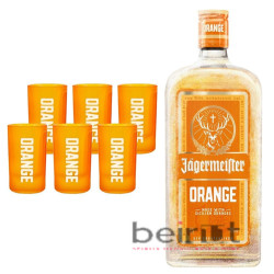 JAGERMEISTER ORANGE + 6 GLASS SHOTS