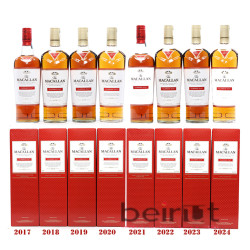MACALLAN CLASSIC CUT COLLECTION FROM 2017 TILL 2024 TOTAL OF 8 BOTTLES MACALLAN CLASSIC CUT COLLECTION FROM 2017 TILL 2024 TOTAL OF 8 BOTTLES