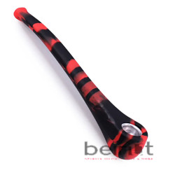 LONG COLORFUL SILICON SMOKING PIPE